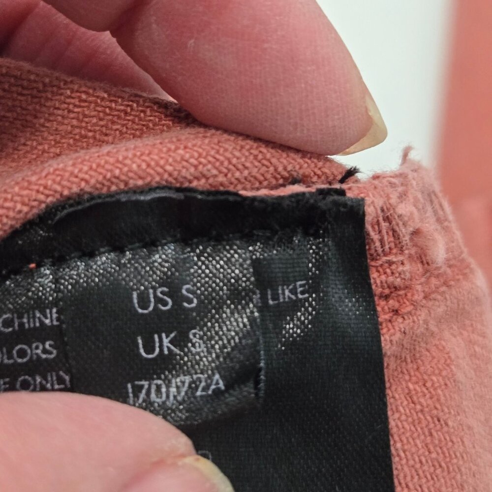 Free People Size S Cotton Platoon Cargo Pants In Red Rust Elastic Waistband - Picture 12 of 16